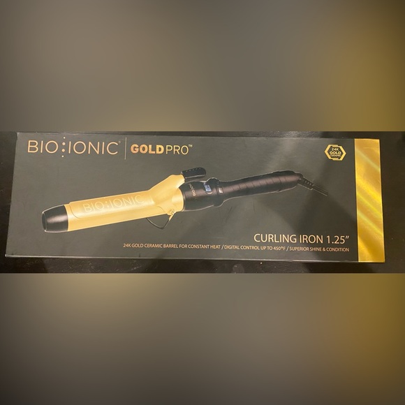 Bio Ionic Other - Bio Ionic GoldPro Ceramic Curling Iron - Black & Gold